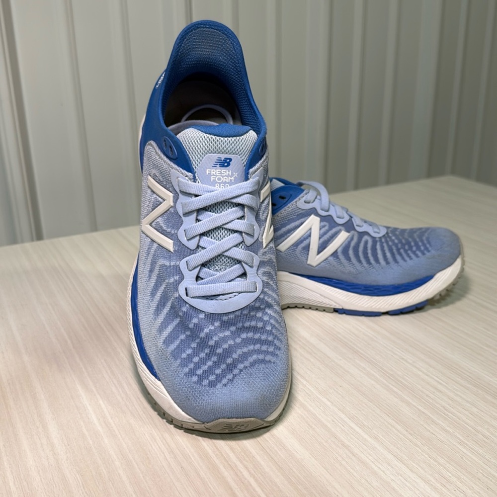 New Balance Blue and White Athletic Sneakers